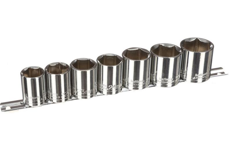 Halfords Advanced 7 Piece 1/2" Drive Socket Rail Set Halfords Advanced 7 Piece 1/2" Drive Socket Rail Set