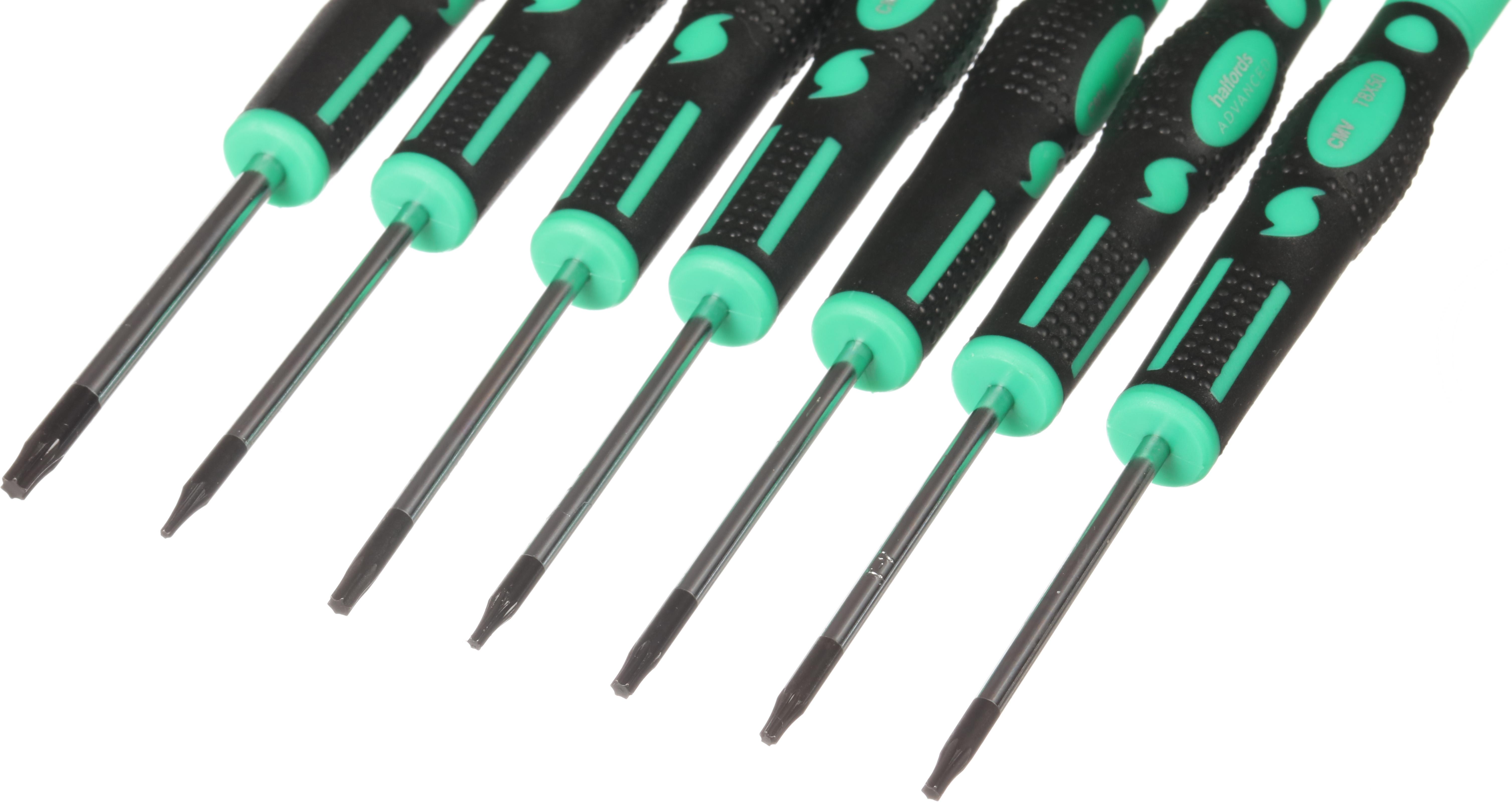 Halfords Advanced Precision Torx Screwdriver Set 7 Piece