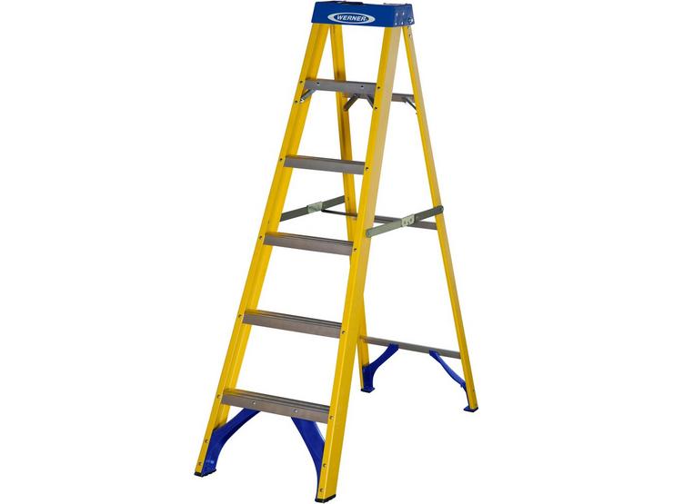 Werner Fibreglass Step Ladder 6 Tread