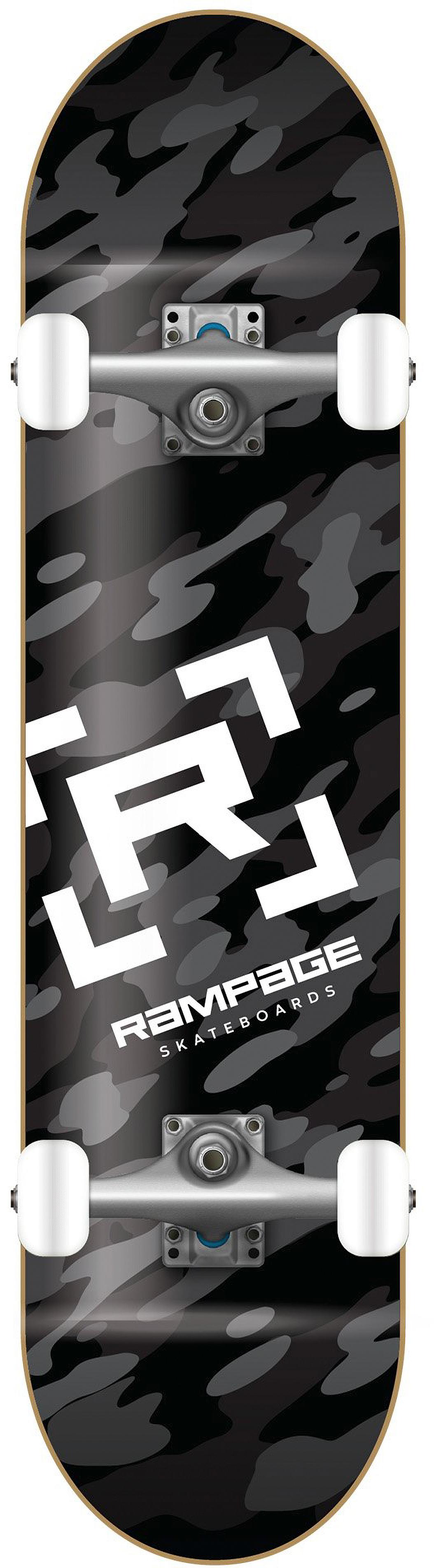 Rampage Complete Skateboard - Black Camo