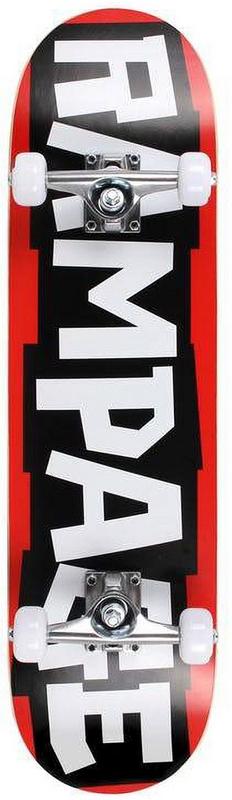 Halfords Rampage Block Logo Skateboard - Red/Black | Extra 8% off for BC Members