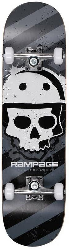 Halfords Rampage Bonehead Skateboard - Black | Extra 8% off for BC Members