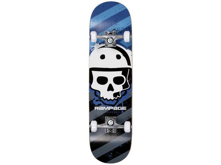 Rampage Bonehead Skateboard - Blue