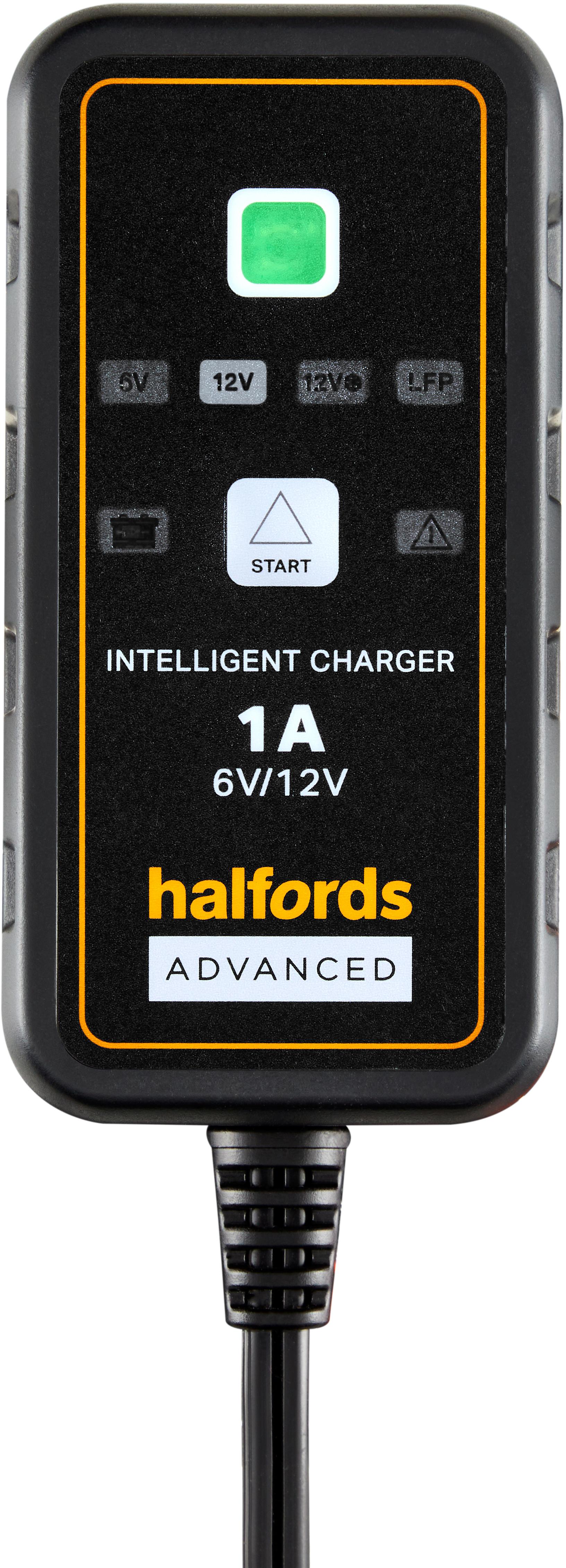 Halfords Smart Motorcycle Battery Charger (1A) Halfords UK