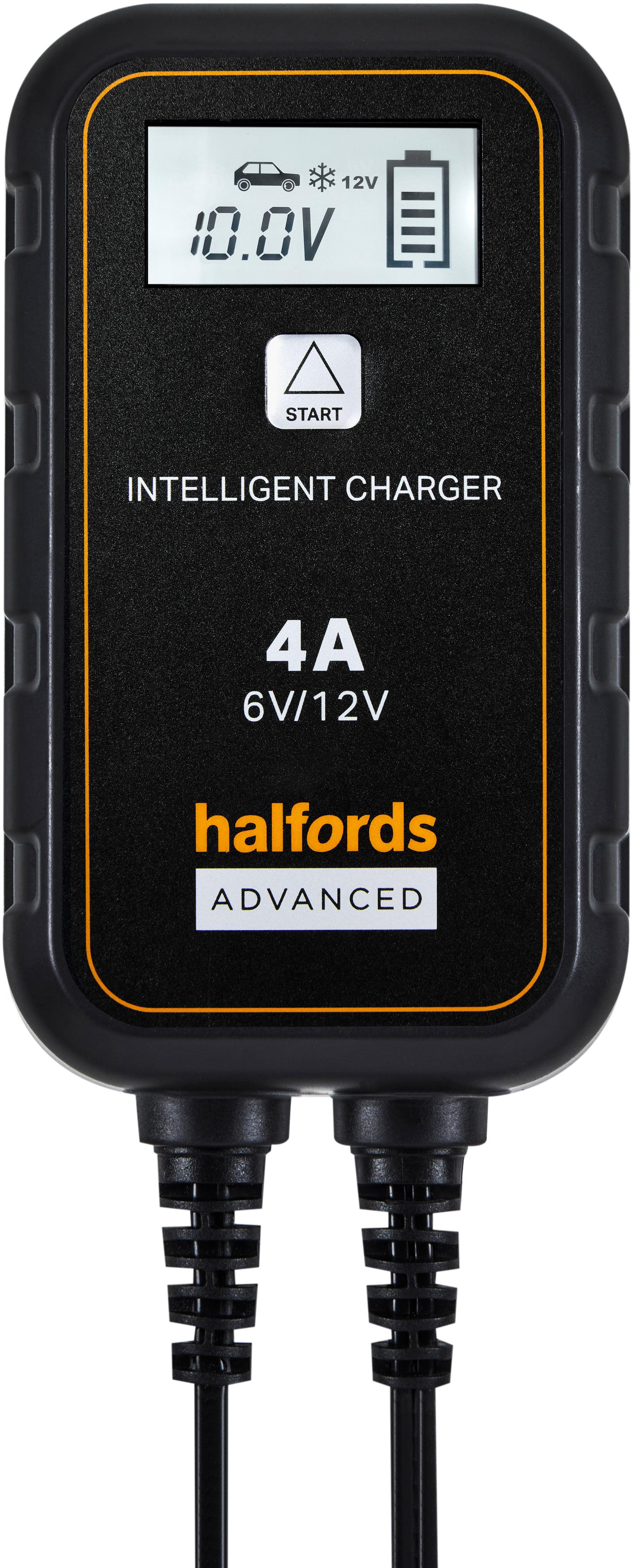 Halfords Smart Motorcycle Battery Charger (4A) Halfords UK