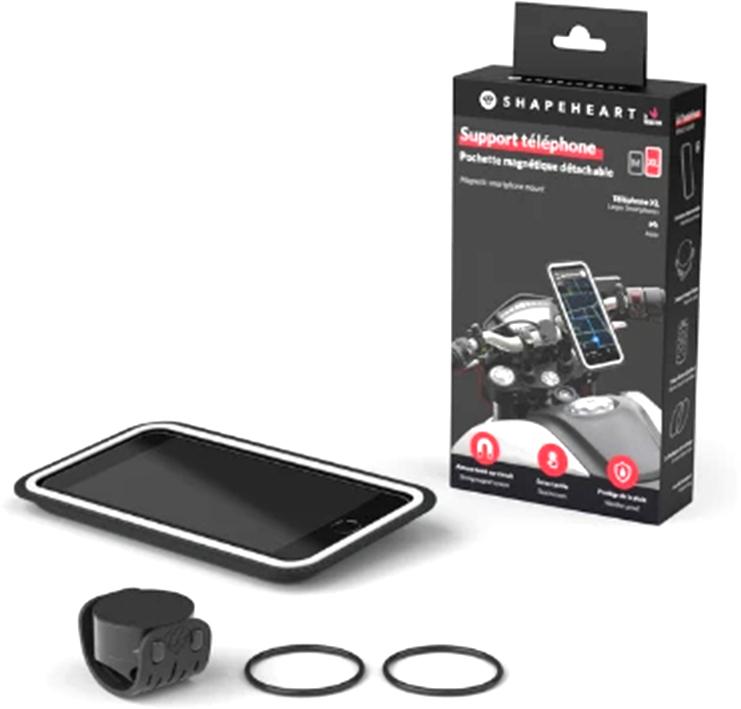Shapeheart Magnetic Smartphone Case & Mount For Motorcycle Handlebars - Medium (150Mm)