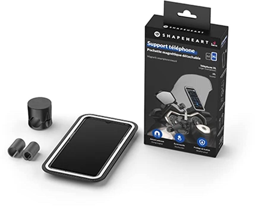 Shapeheart Magnetic Smartphone Case & Mount For Motorcycle/Scooter Mirrors - Medium (150Mm)