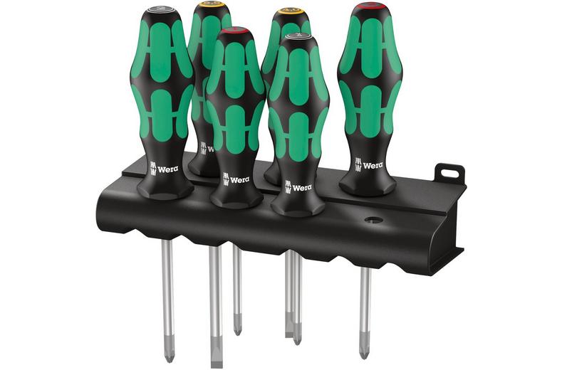 Wera Screwdriver set Kraftform Plus Lasertip and rack, 6 Pack Wera Screwdriver set Kraftform Plus Lasertip and rack, 6 Pack