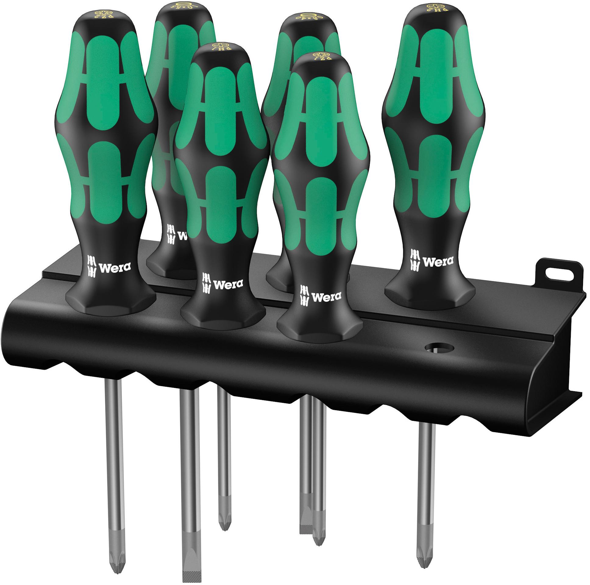 Wera Screwdriver set Kraftform Plus Lasertip and rack, 6 Pack