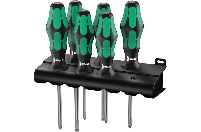 Wera Screwdriver set Kraftform Plus Lasertip and rack, 6 Pack Wera Screwdriver set Kraftform Plus Lasertip and rack, 6 Pack