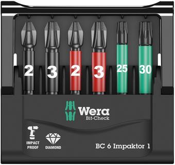 Wera Bit-Check 6 Impaktor 1 SB Set 6 Pieces