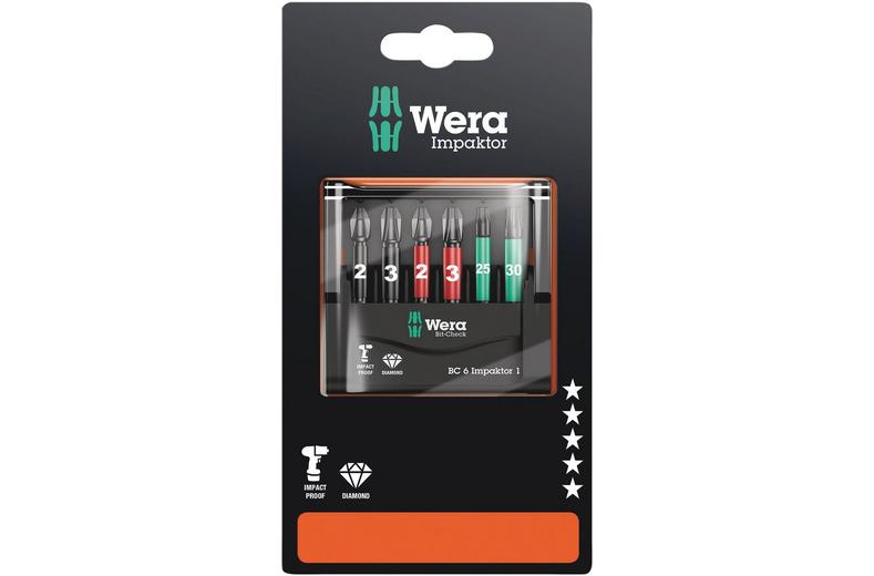 Wera Bit-Check 6 Impaktor 1 SB Set 6 Pieces Wera Bit-Check 6 Impaktor 1 SB Set 6 Pieces