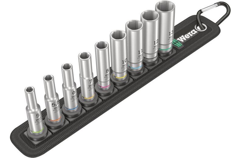 Wera Belt A Deep 1 socket set, 1/4" drive, 9 pieces Wera Belt A Deep 1 socket set, 1/4" drive, 9 pieces