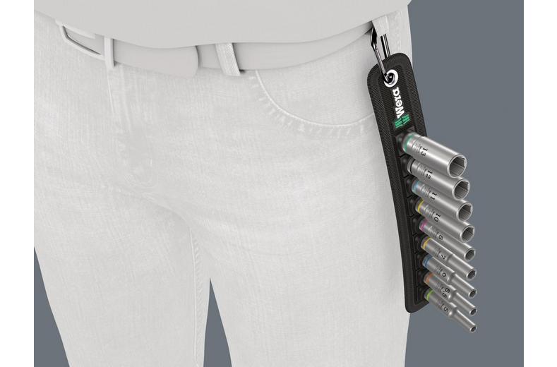 Wera Belt A Deep 1 socket set, 1/4" drive, 9 pieces Wera Belt A Deep 1 socket set, 1/4" drive, 9 pieces