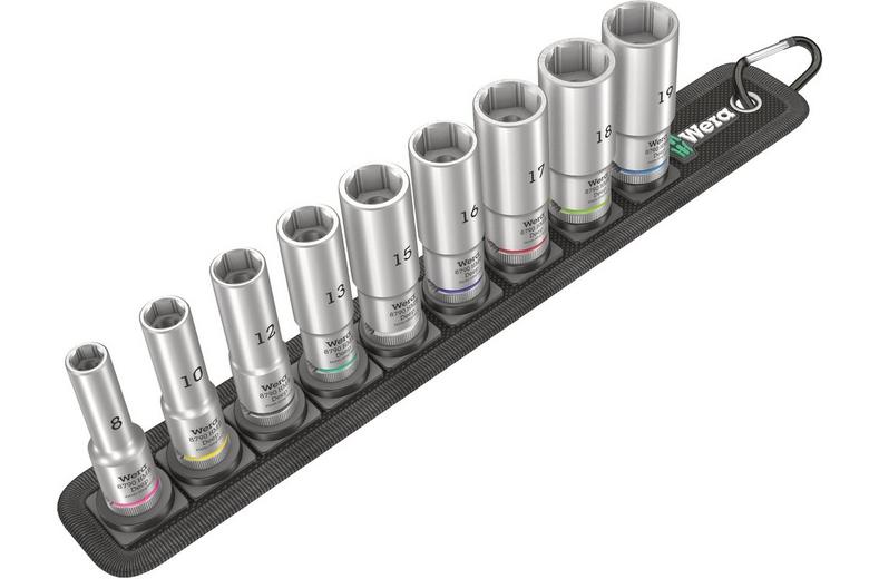 Wera Belt B Deep 1 socket set, 3/8" drive, 9 pieces Wera Belt B Deep 1 socket set, 3/8" drive, 9 pieces
