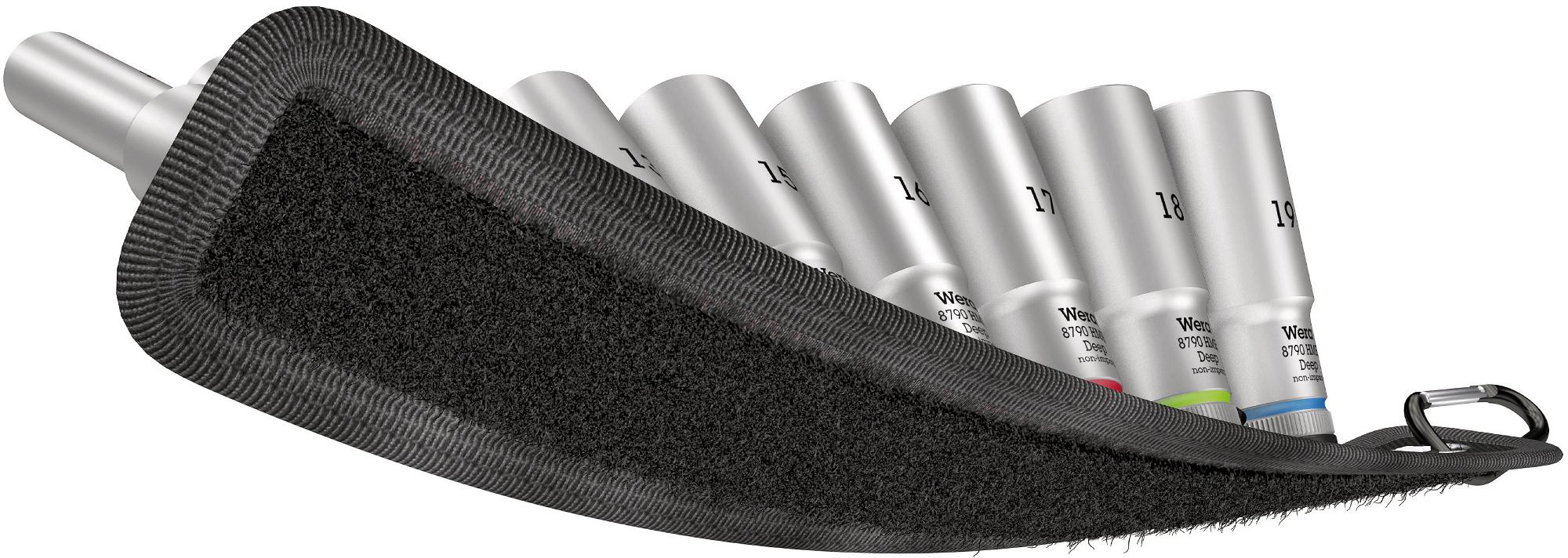 Wera Belt B Deep 1 socket set, 3/8" drive, 9 pieces