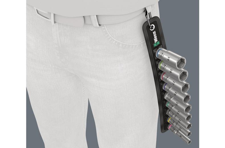 Wera Belt B Deep 1 socket set, 3/8" drive, 9 pieces Wera Belt B Deep 1 socket set, 3/8" drive, 9 pieces