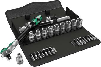 Wera 8100 Zyklop Speed Ratchet Set Square 1/2" Drive 28 Pieces