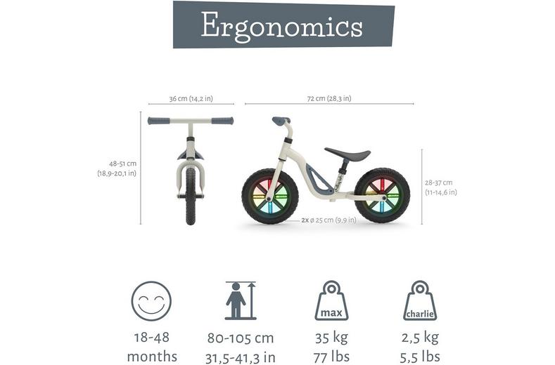 Chillafish Charlie Glow Balance Bike, Beige - 10" Wheel Chillafish Charlie Glow Balance Bike, Beige - 10" Wheel