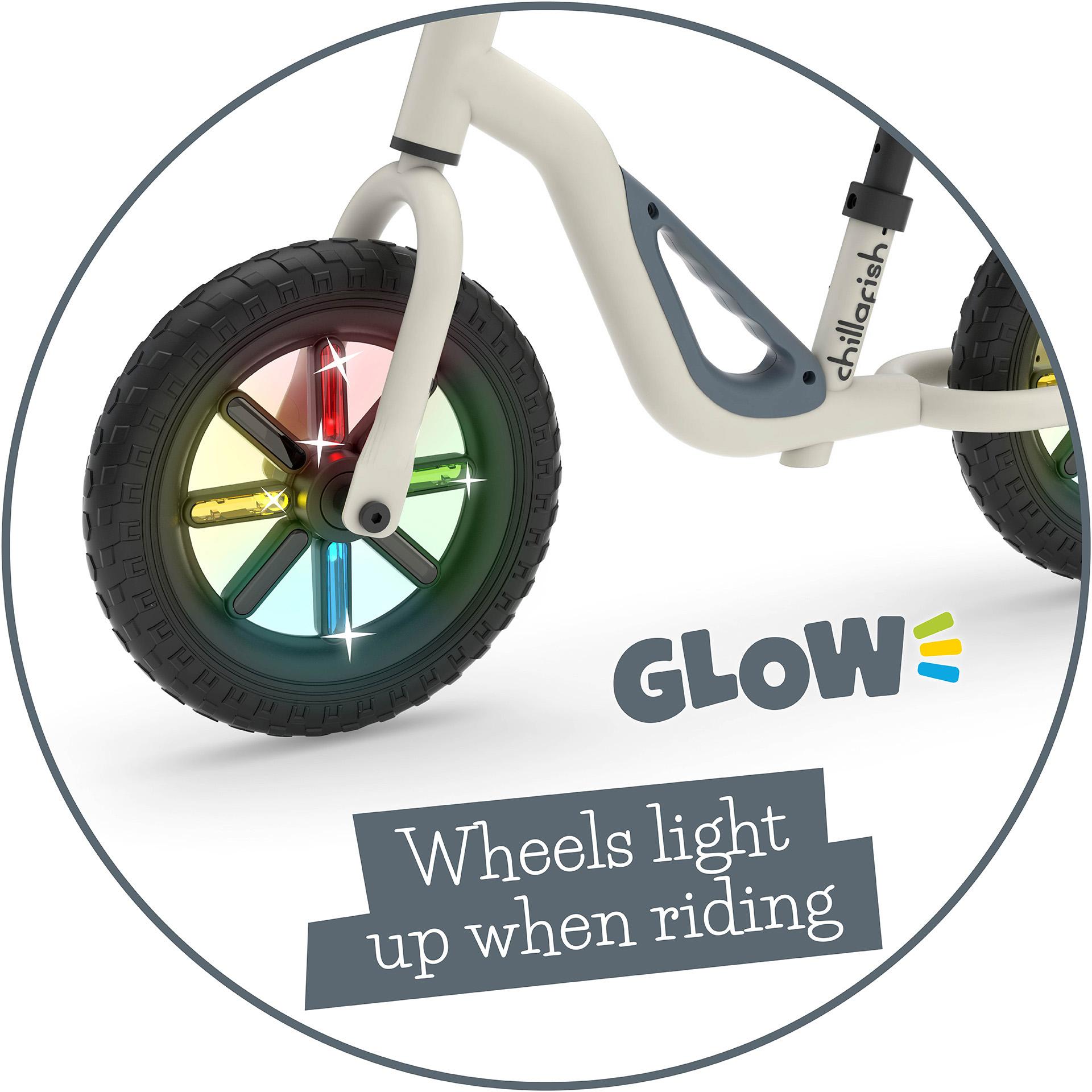 Chillafish Charlie Glow Balance Bike, Beige - 10" Wheel