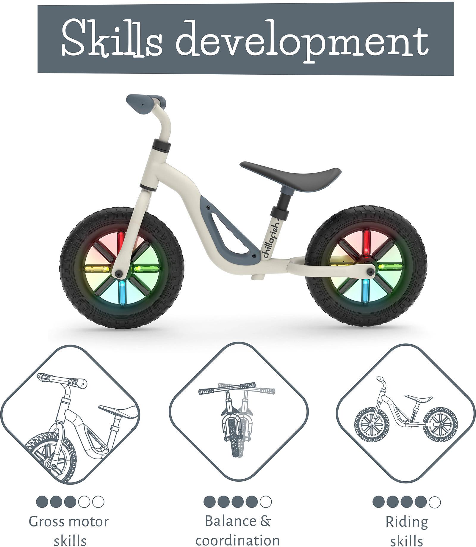 Chillafish Charlie Glow Balance Bike, Beige - 10" Wheel