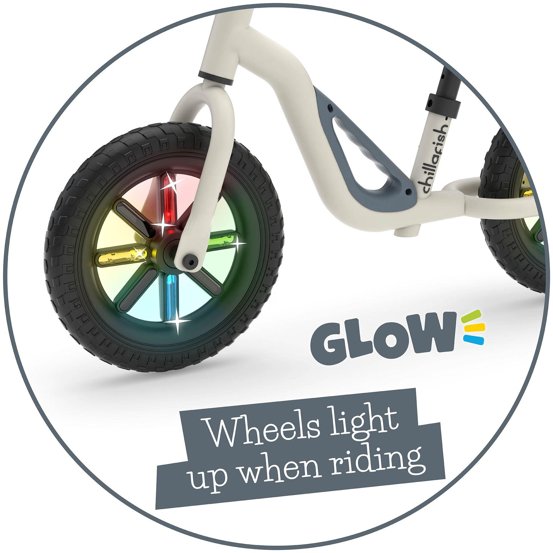 Chillafish Charlie Glow Balance Bike, Beige - 10" Wheel