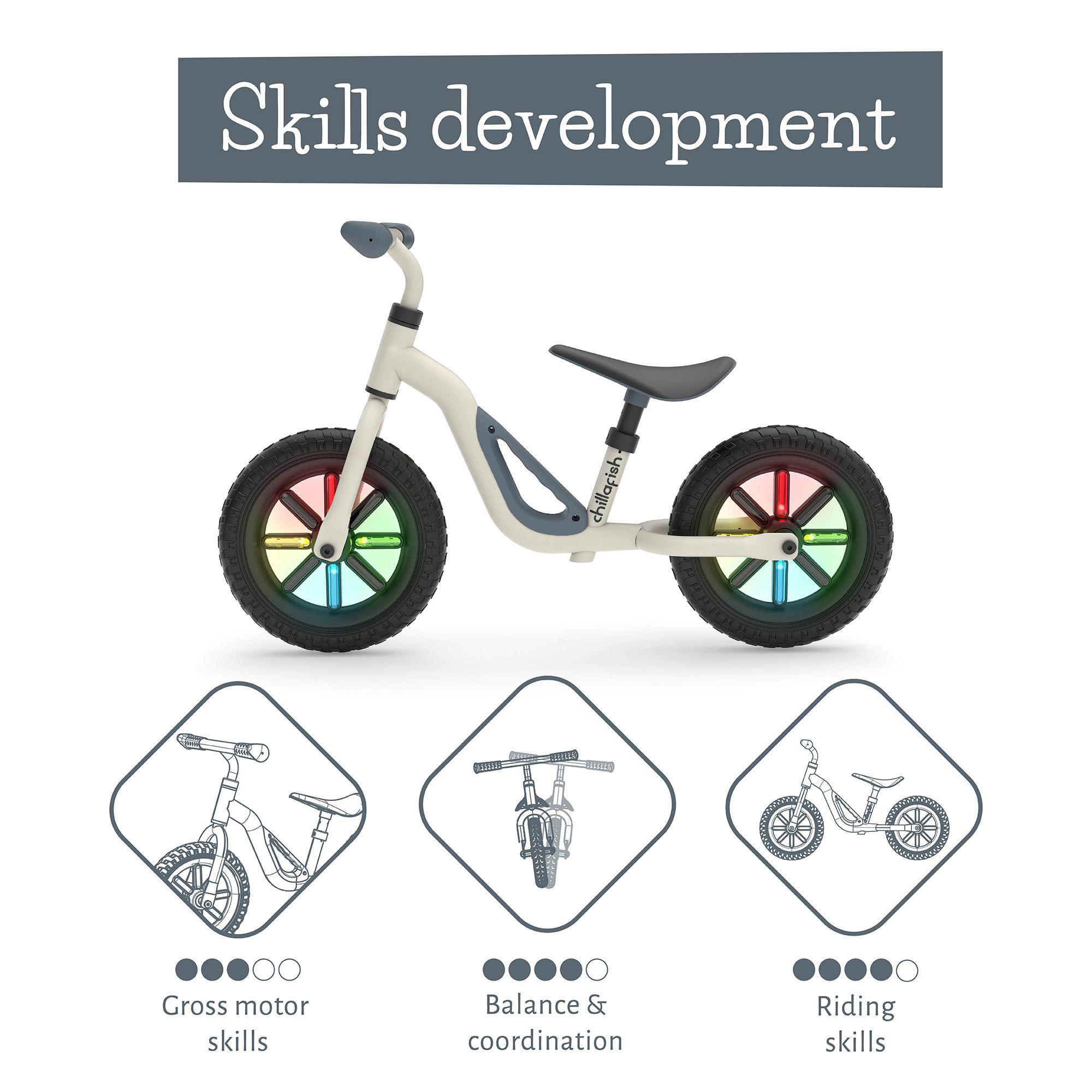 Chillafish Charlie Glow Balance Bike, Beige - 10" Wheel