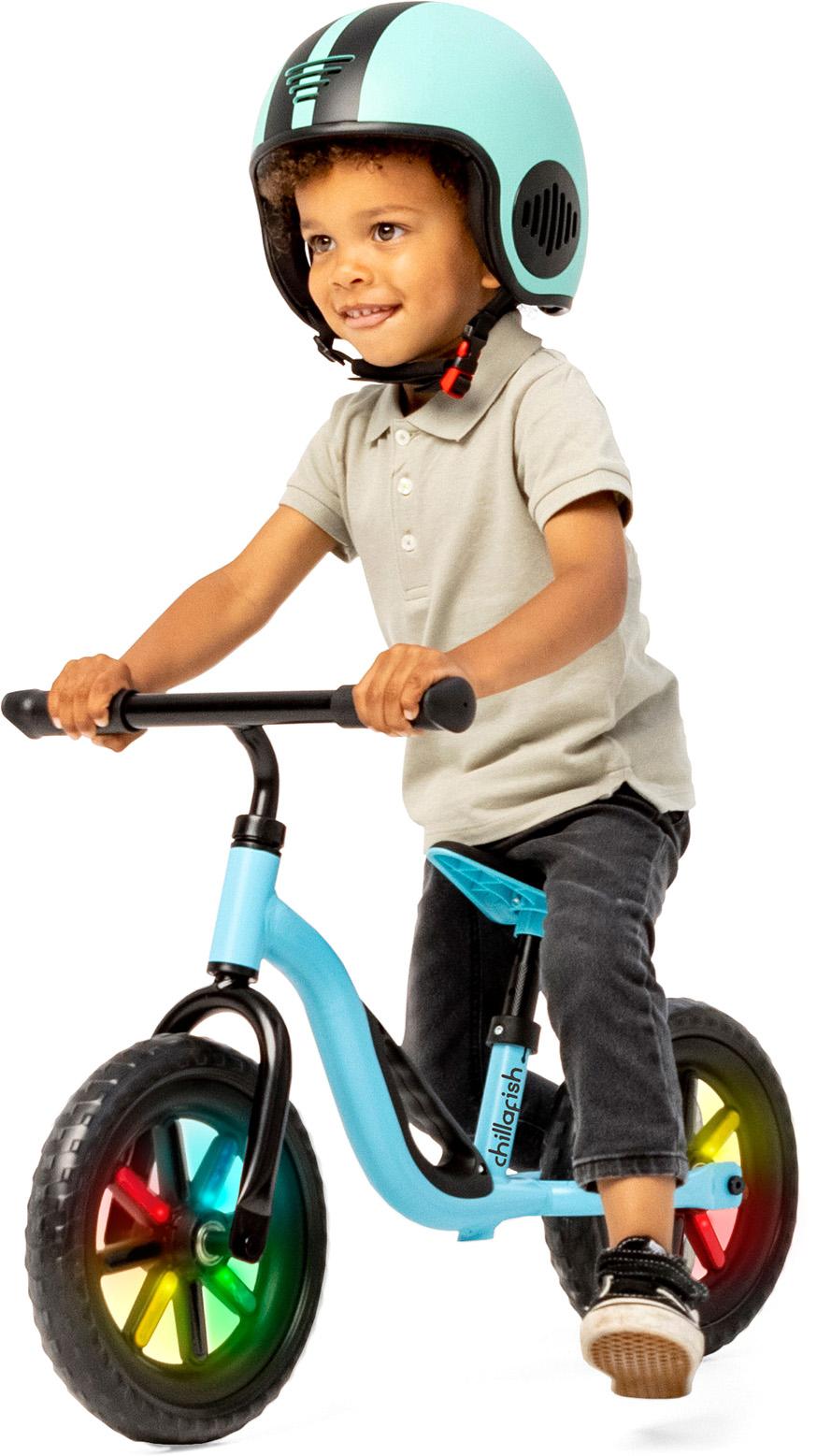 Chillafish Charlie Glow Balance Bike, Sky Blue - 10" Wheel