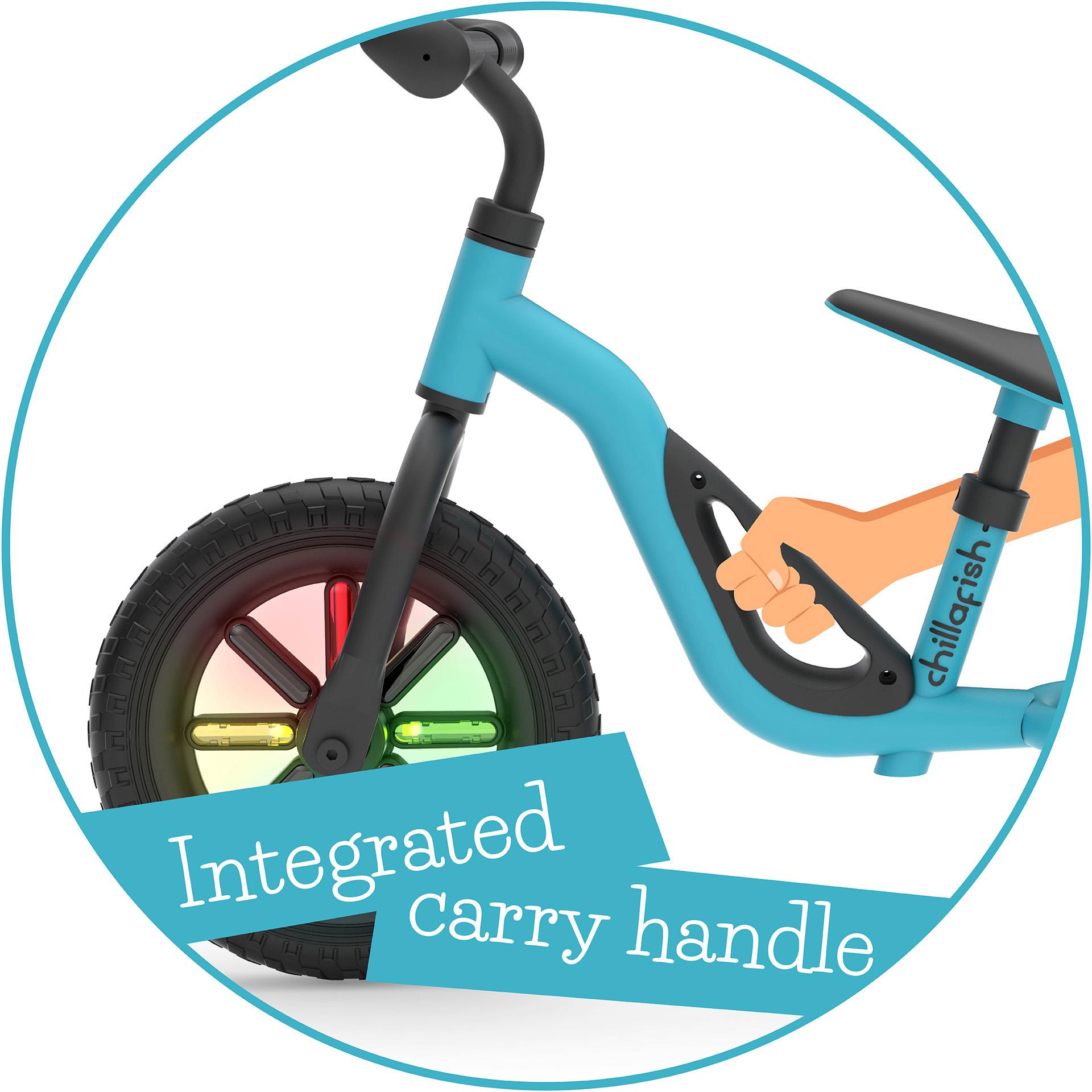 Chillafish Charlie Glow Balance Bike, Sky Blue - 10" Wheel