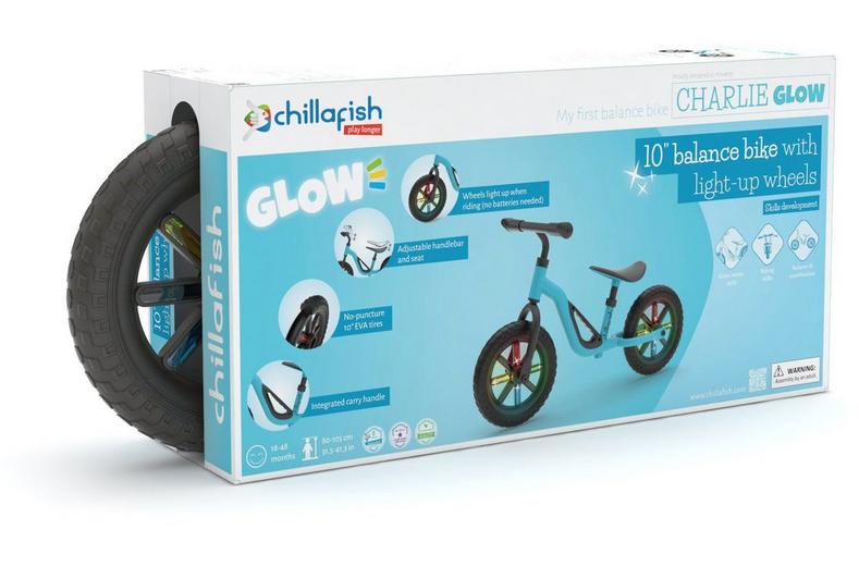 Chillafish Charlie Glow Balance Bike, Sky Blue - 10" Wheel Chillafish Charlie Glow Balance Bike, Sky Blue - 10" Wheel