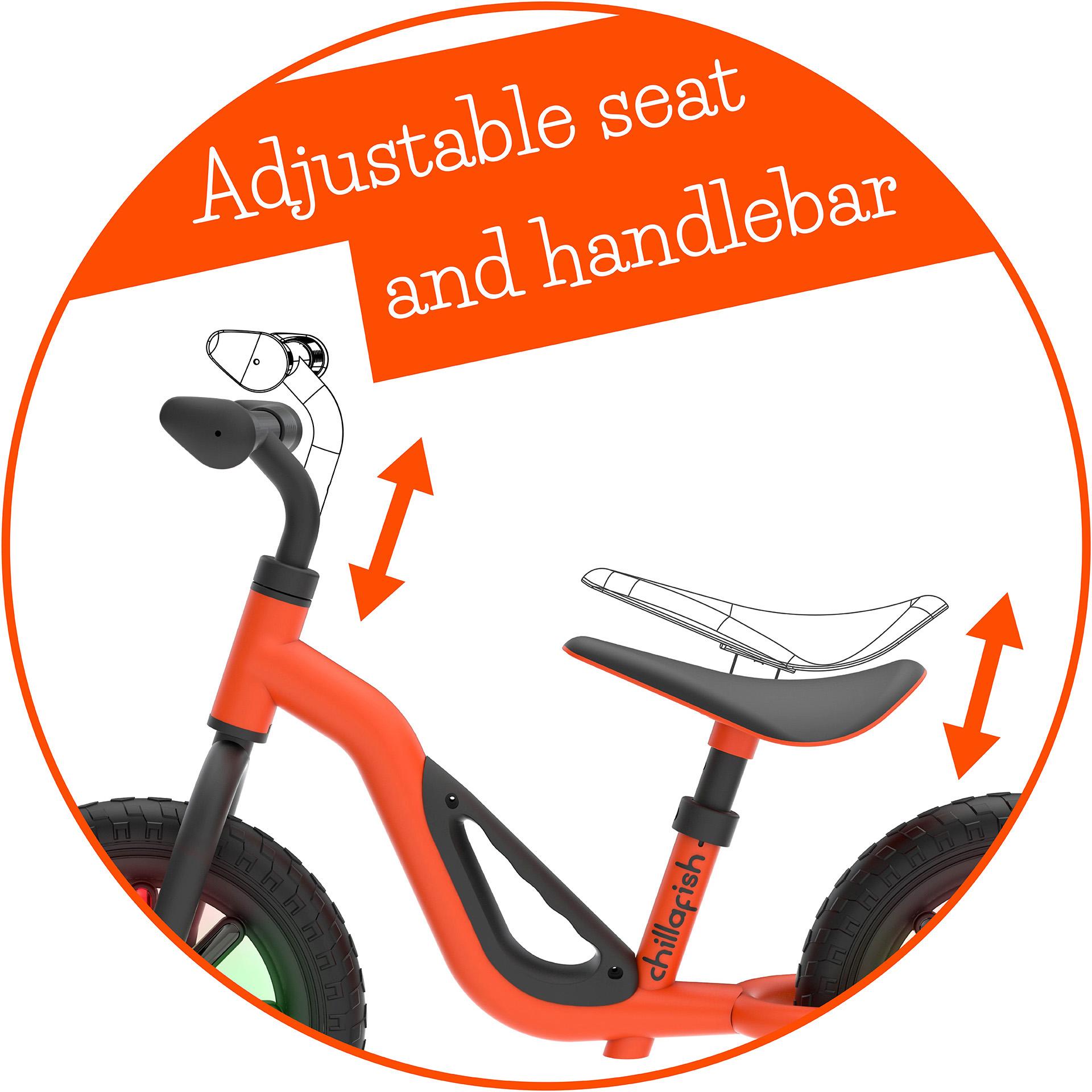 Chillafish Charlie Glow Balance Bike - 10" Wheel - Orange