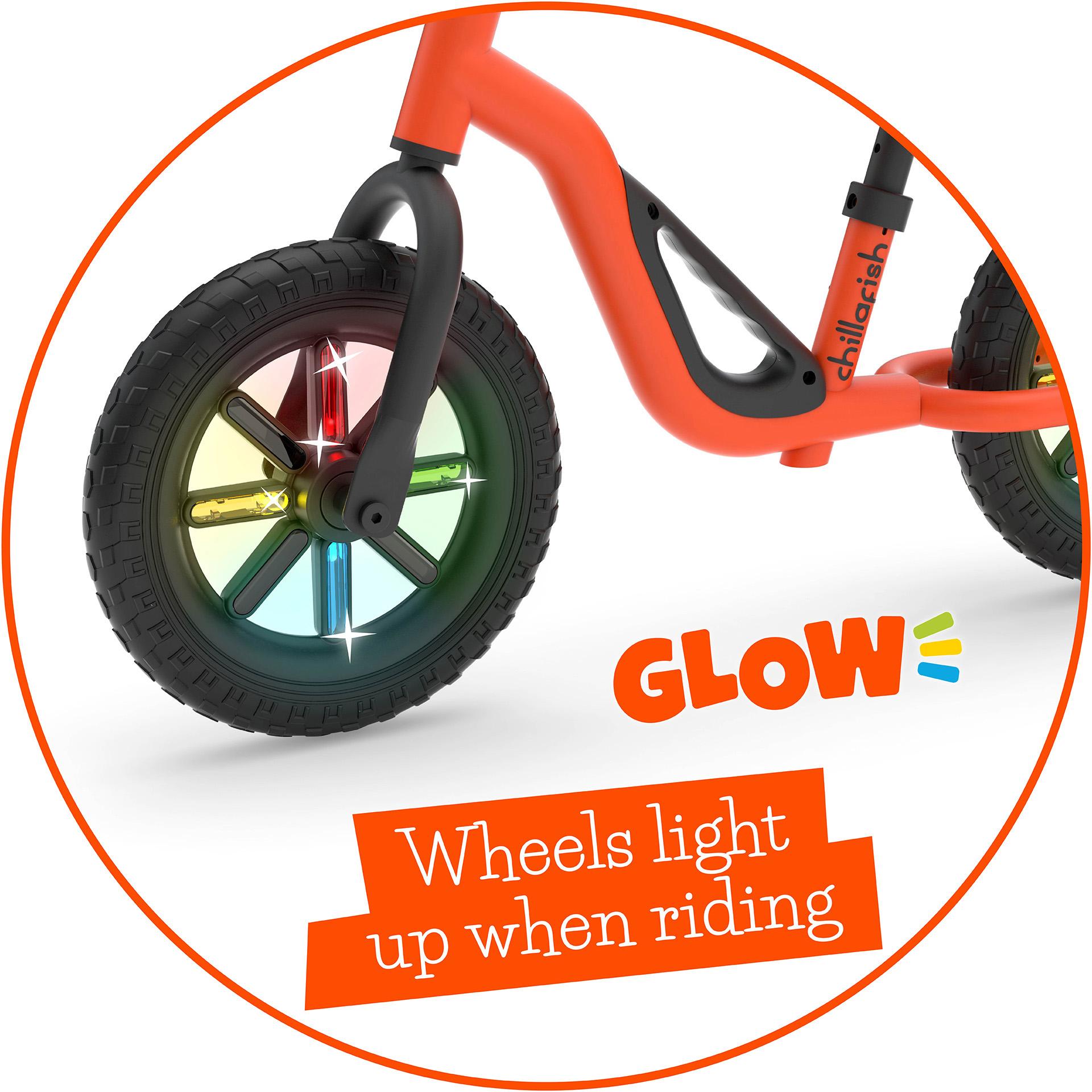 Chillafish Charlie Glow Balance Bike - 10" Wheel - Orange