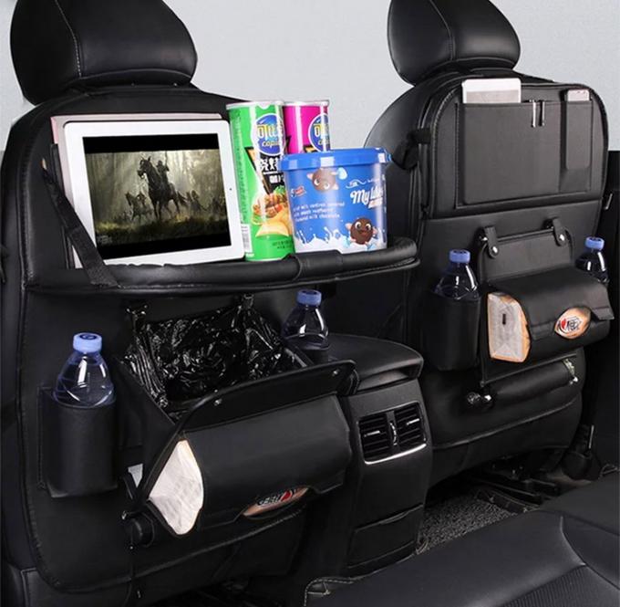 Backseat car online organizer with tray