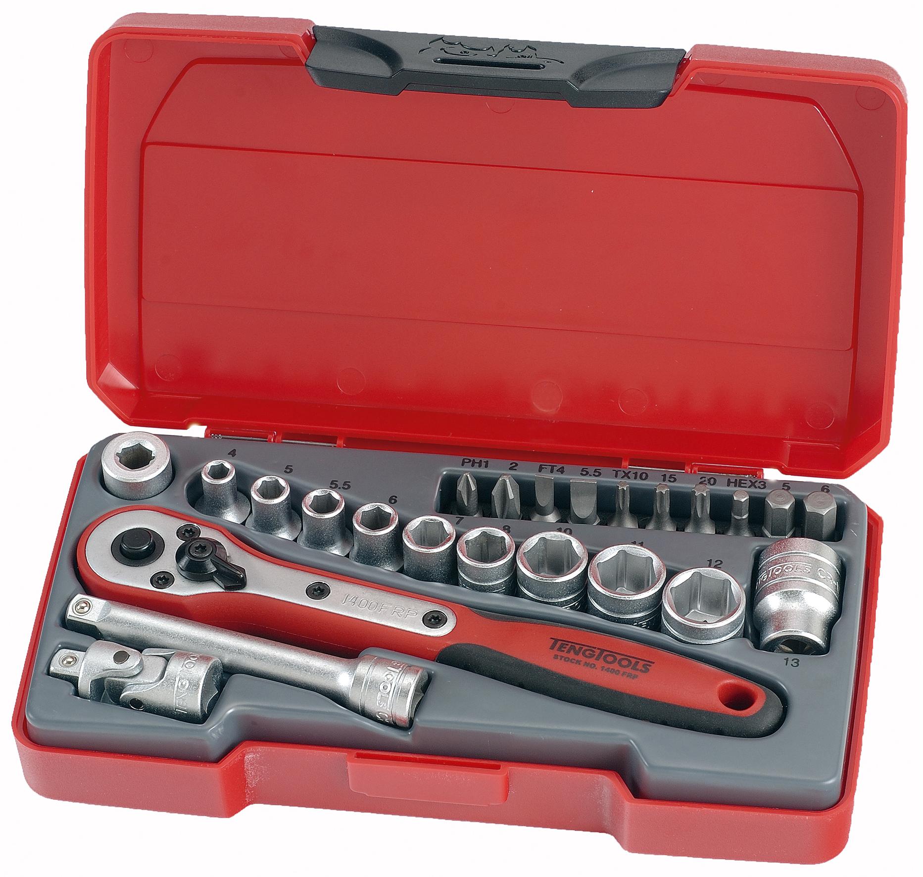 Teng 24 Piece 1/4" Drive Socket Set