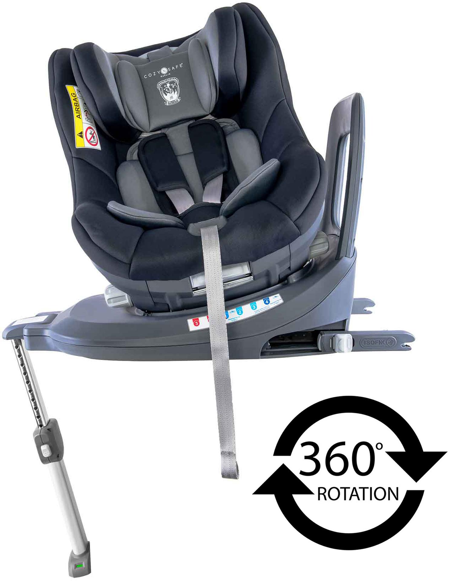 Cozynsafe Merlin 360 Isofix Group 0+/1 Child Car Seat - Black/Grey