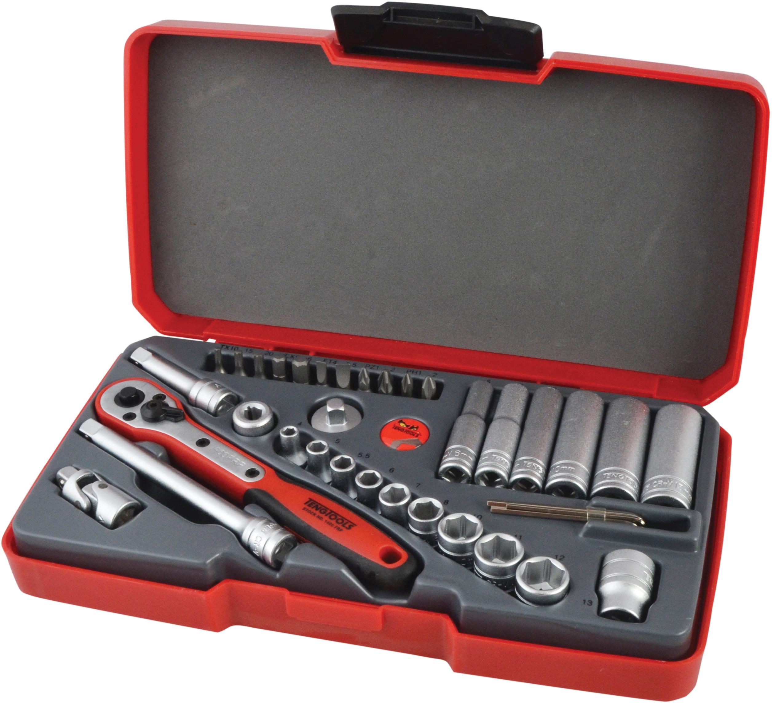 Teng 36 Piece 1/4 Inch Drive Socket Set