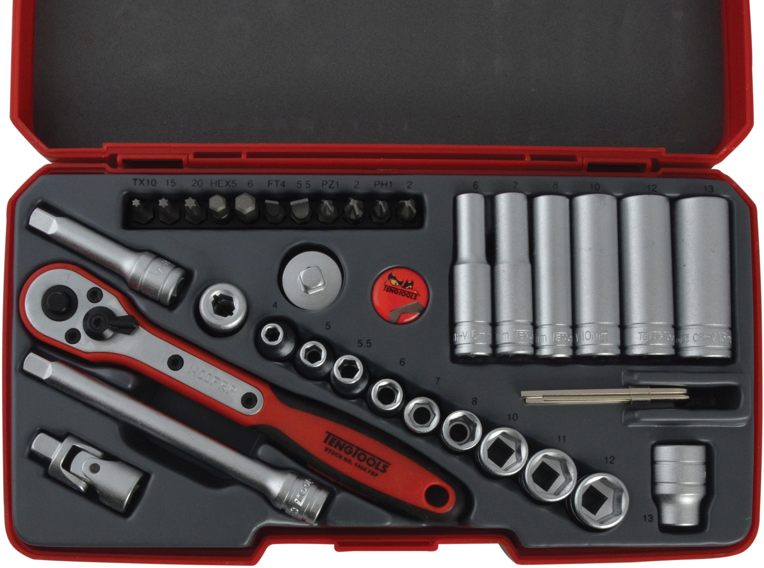 Teng 36 Piece 1/4" Drive Socket Set