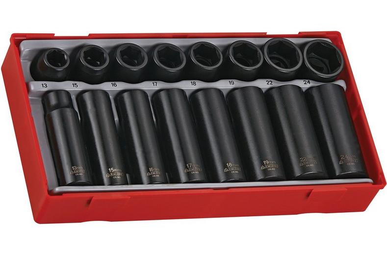 Teng 16 Piece Socket Set Regular and Deep Impact Teng 16 Piece Socket Set Regular and Deep Impact