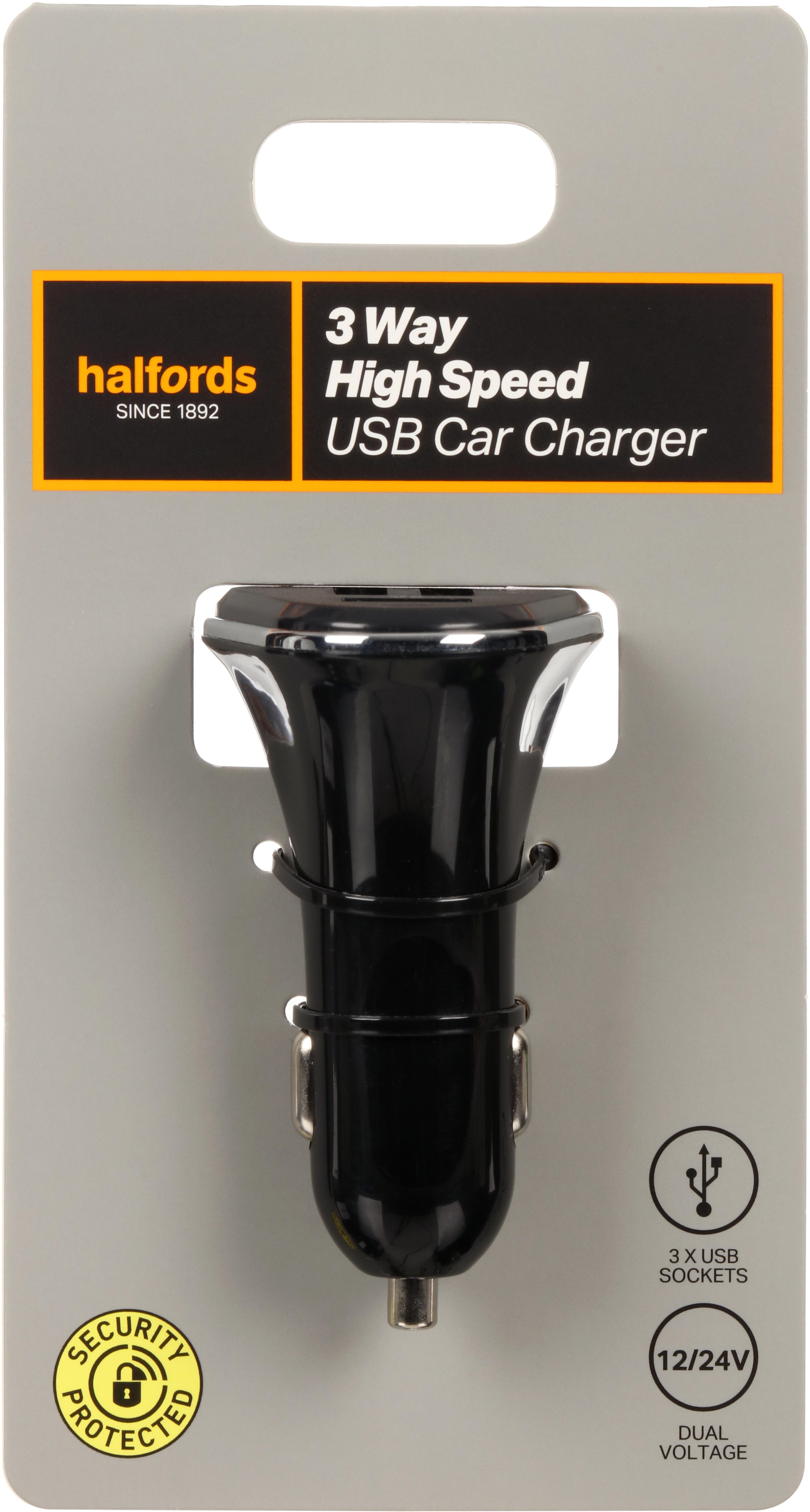 3 Way High Speed USB Car Charger