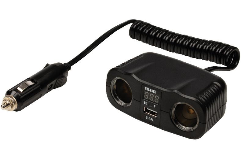 2 x 12V Power Sockets with USB 2 x 12V Power Sockets with USB