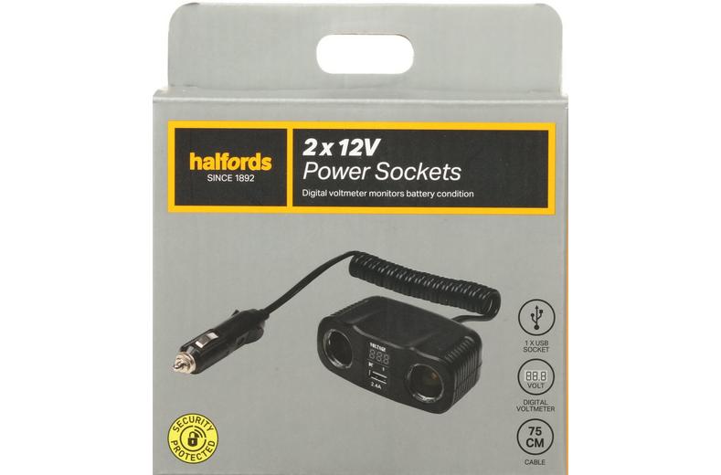 2 x 12V Power Sockets with USB 2 x 12V Power Sockets with USB