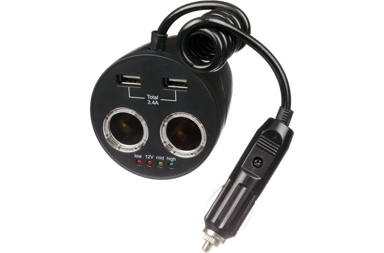 2× 12V Power Sockets with 2 x USB 2× 12V Power Sockets with 2 x USB