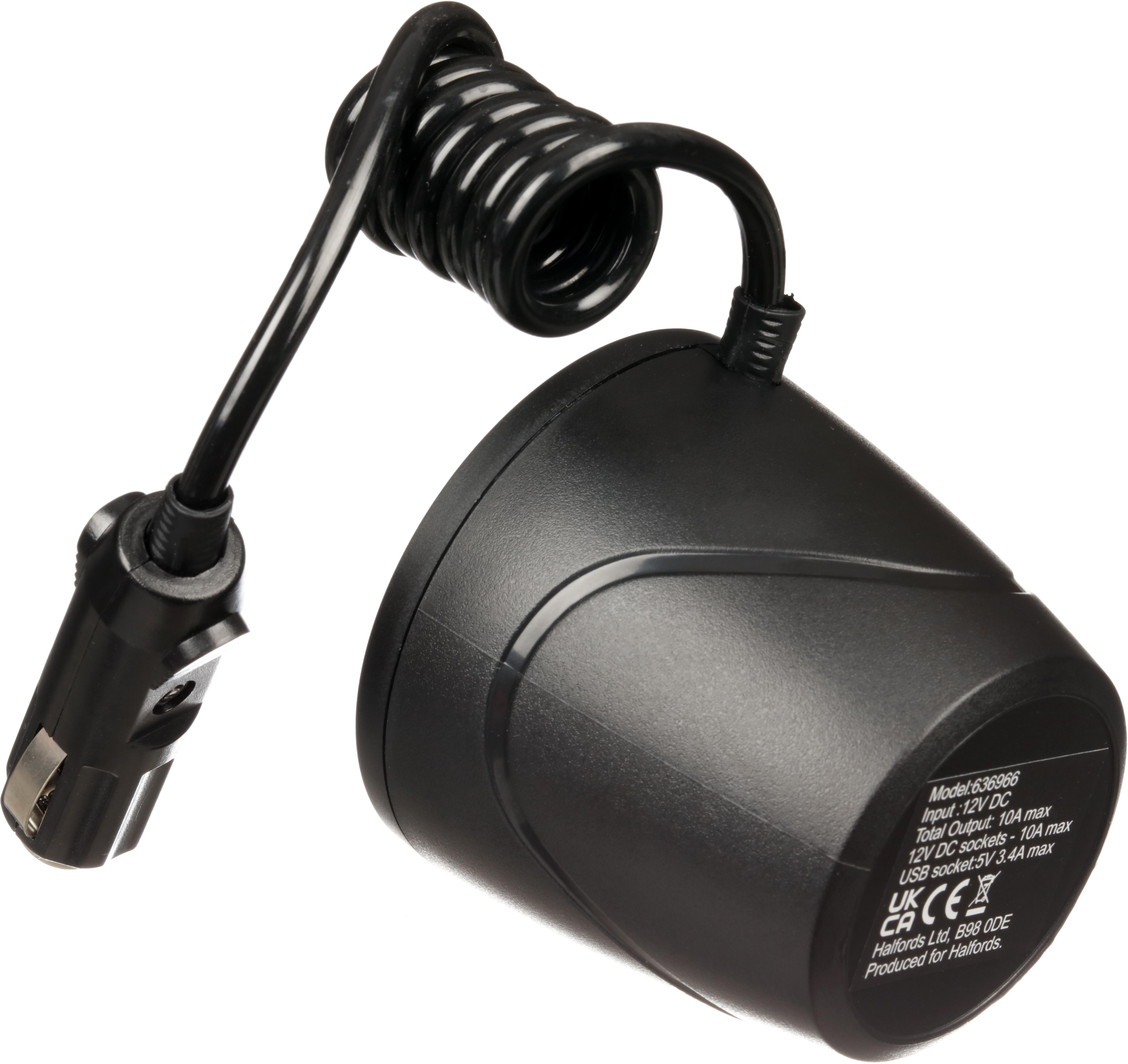 2× 12V Power Sockets with 2 x USB