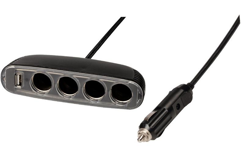 4 x 12V Power Sockets + 1 x USB 4 x 12V Power Sockets + 1 x USB