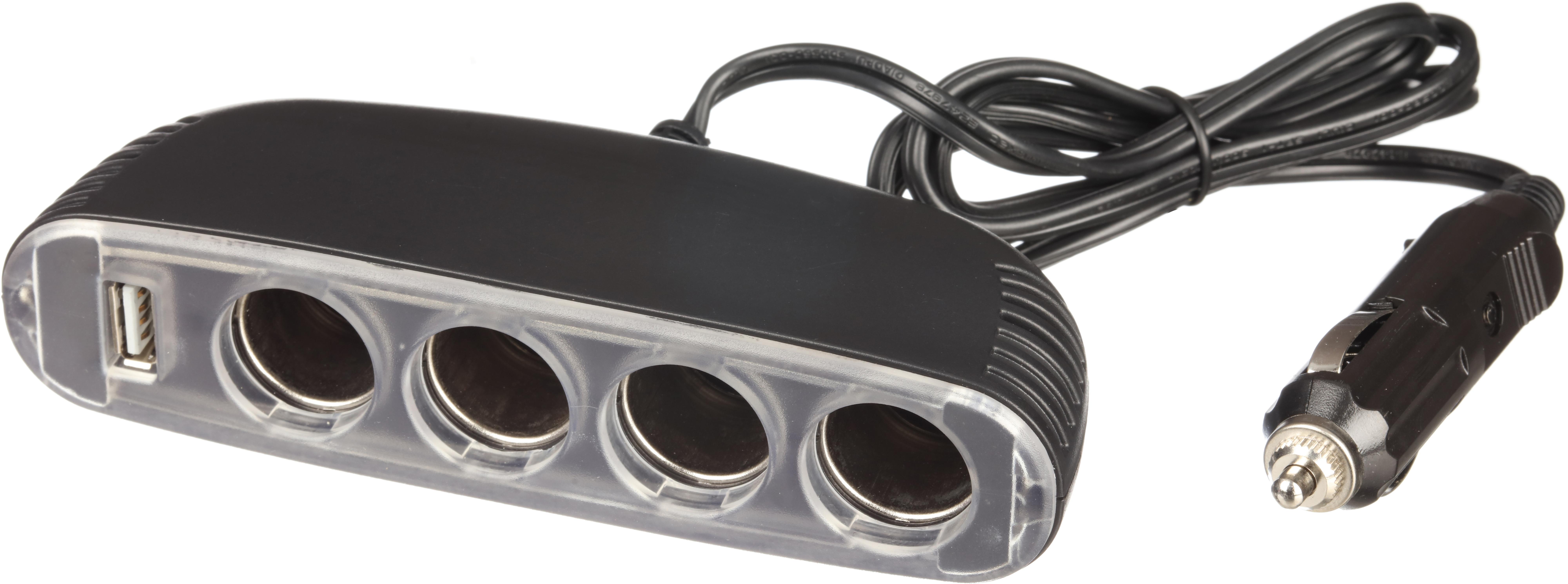 4 x 12V Power Sockets + 1 x USB