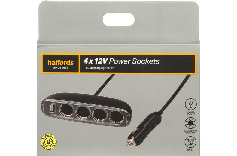 4 x 12V Power Sockets + 1 x USB 4 x 12V Power Sockets + 1 x USB