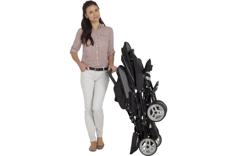 Graco Stadium Duo® Tandem Pushchair - Black/Grey Graco Stadium Duo® Tandem Pushchair - Black/Grey