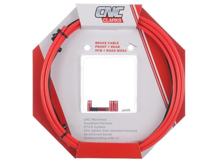 Clarks Zero-G Road Brake Cable Kit - Red