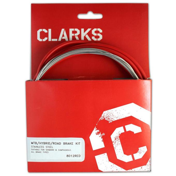 1 or 2 Pack Clarks Universal MTB/Road Bike Stainless Steel Brake Cable & Housing 