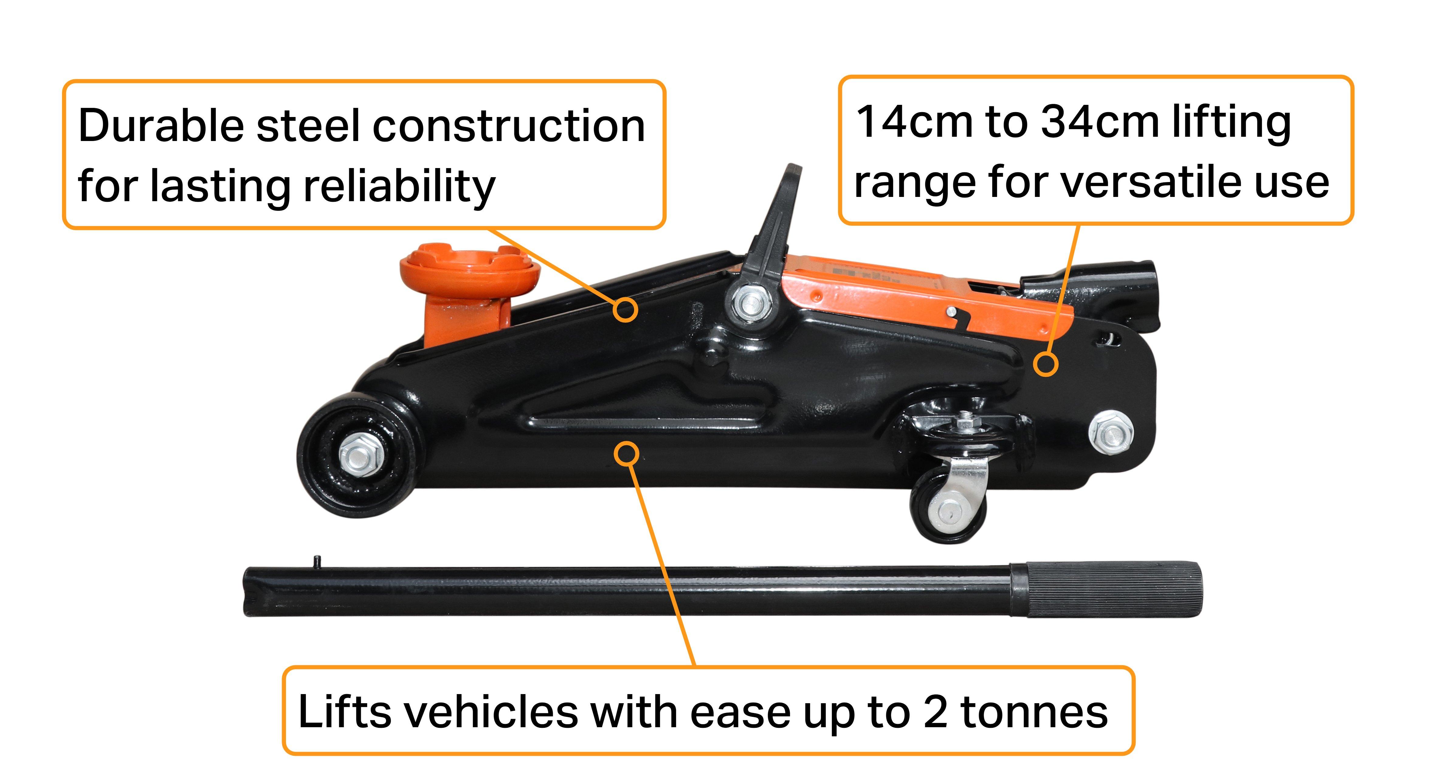 Halfords 2 Tonne Hydraulic Trolley Jack